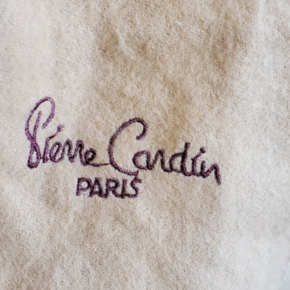 Pierre Cardin tan wool  unisex Fringe scarf - Picture 5 of 5